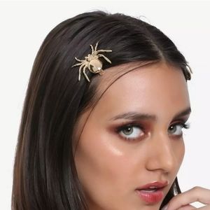 Gold Spider Hair Clips - Set of 2